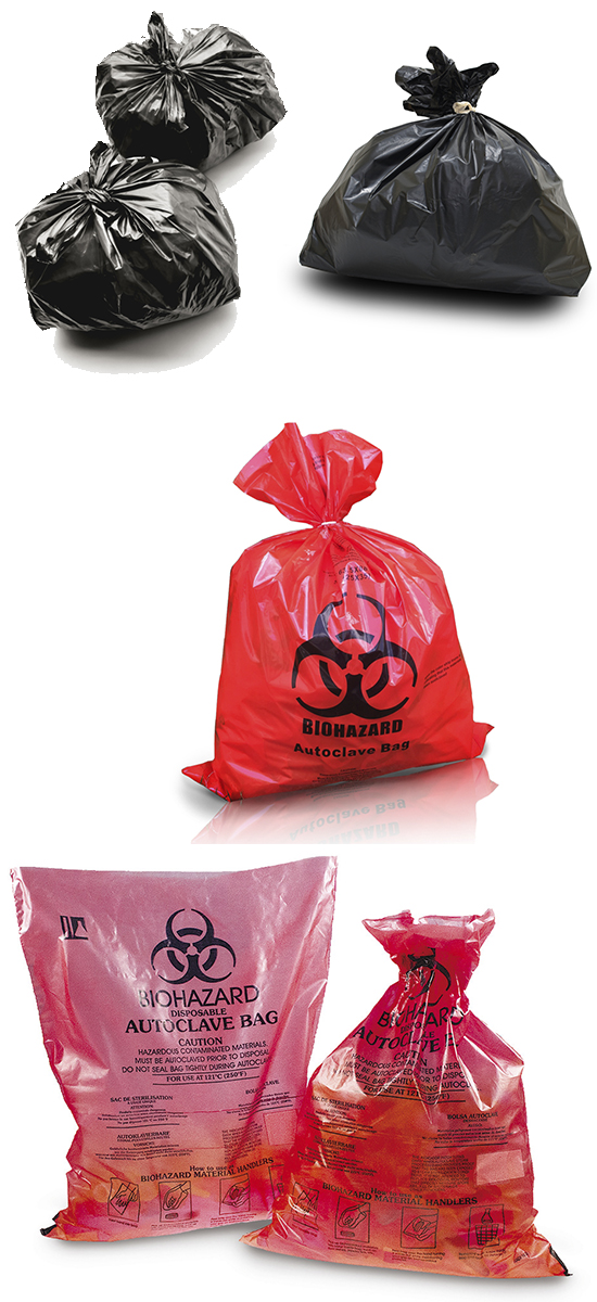 Bolsa Plasticas esterilizadas-bolsa para basura-bolsas rojas bioseguridad